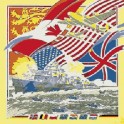 Foulard Anniversaire du Débarquement, drapeaux des Alliés